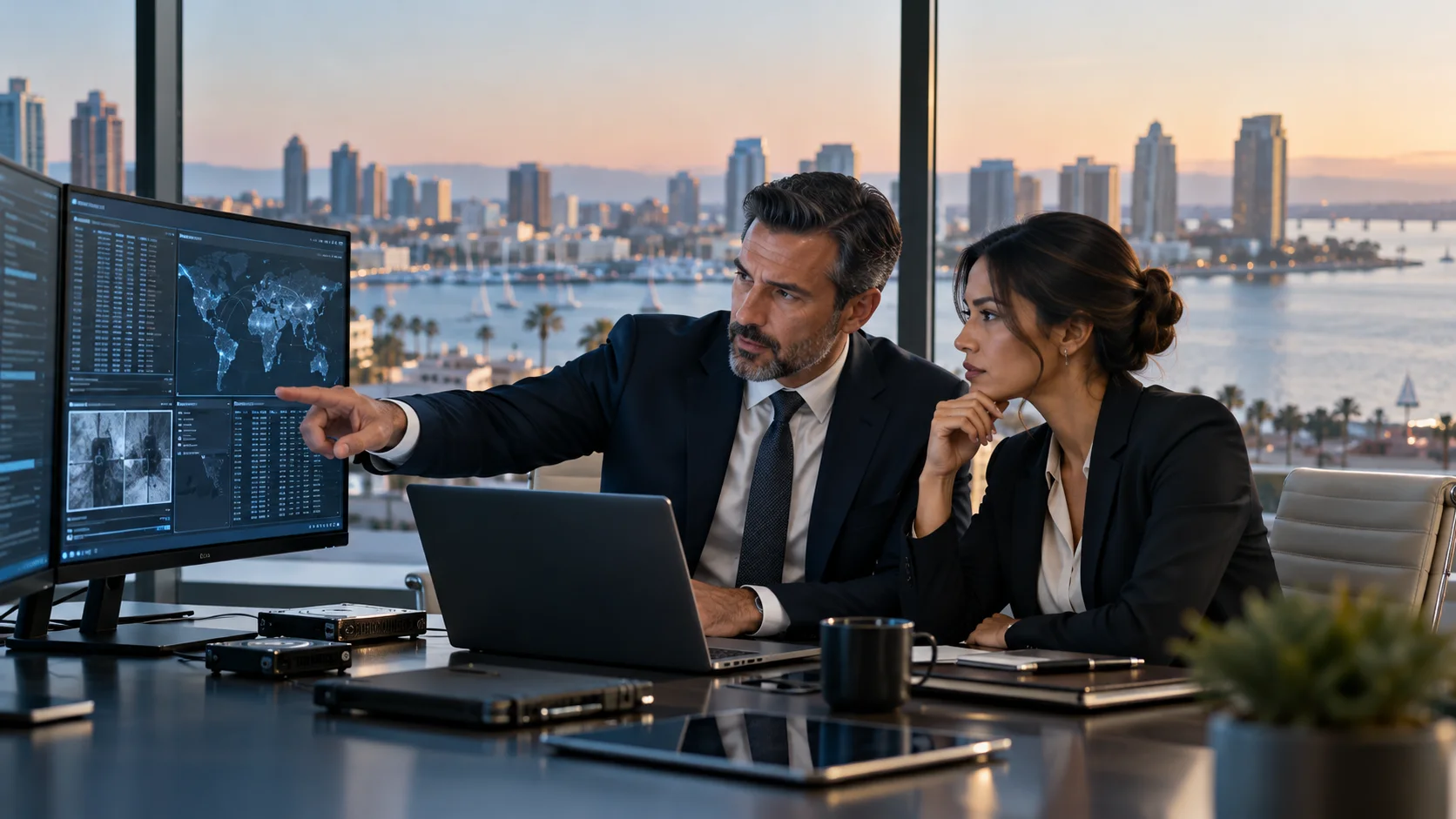 Licensed private investigator handling a case in San Diego California